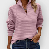 Bruna - Elegantná mikina s polovičným zipsom