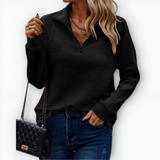 Bruna - Elegantná mikina s polovičným zipsom