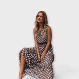 Dona - Midi šaty Boho s bodkami